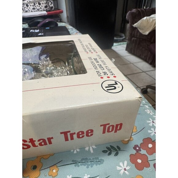 Vintage Tinsel Star 11 Lite Tree Top - Picture 8 of 8